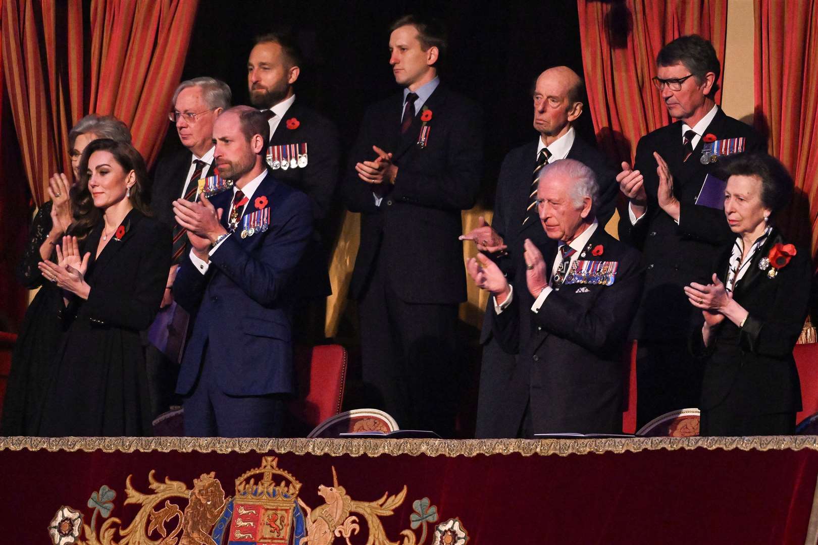 Members of the royal family watched from the royal box on Saturday evening (Chris J Ratcliffe/PA)