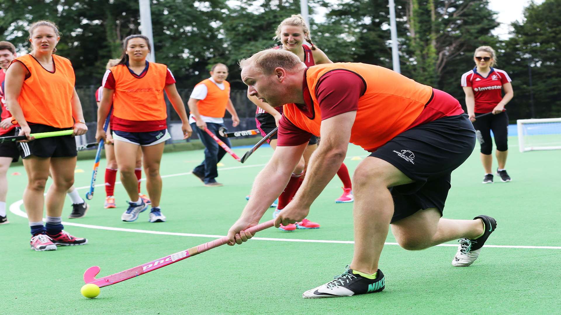 Alex fires home his goal, with a visibly devastated Lily Owsley looking on over his shoulder