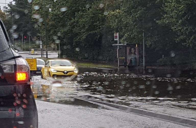 Flooding in Quarry Wood, Aylesford. Picture: Matt Wright (12173792)