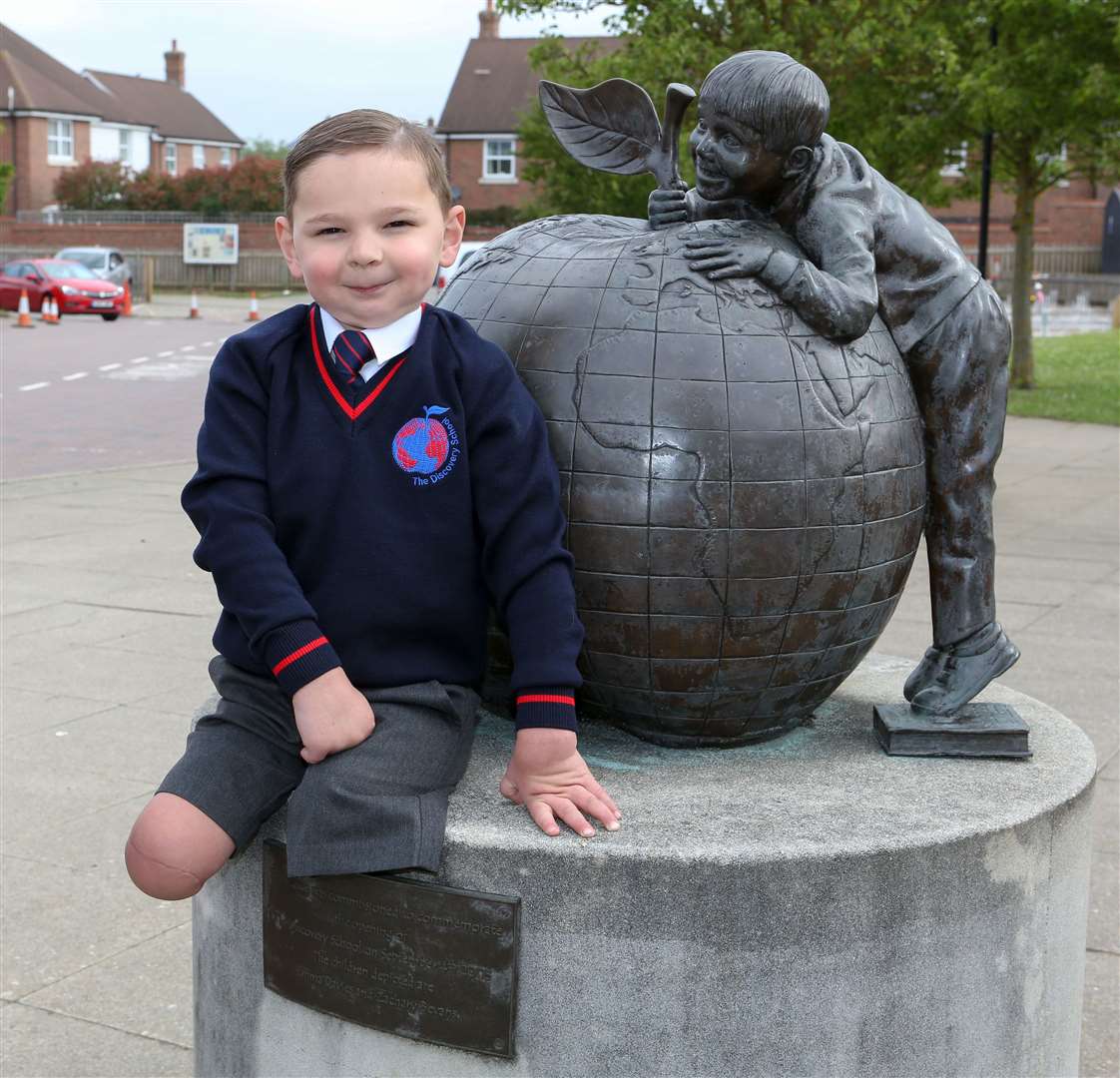 Tony Hudgell starts at The Discovery School in Kings Hill. Picture: Jim Bennett