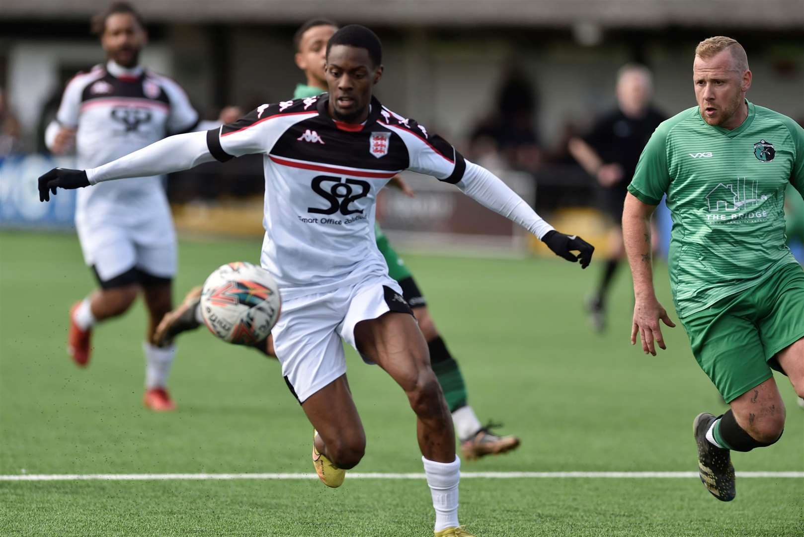 Action from Faversham’s 4-1 victory over Welling Town. Picture: Ian Scammell