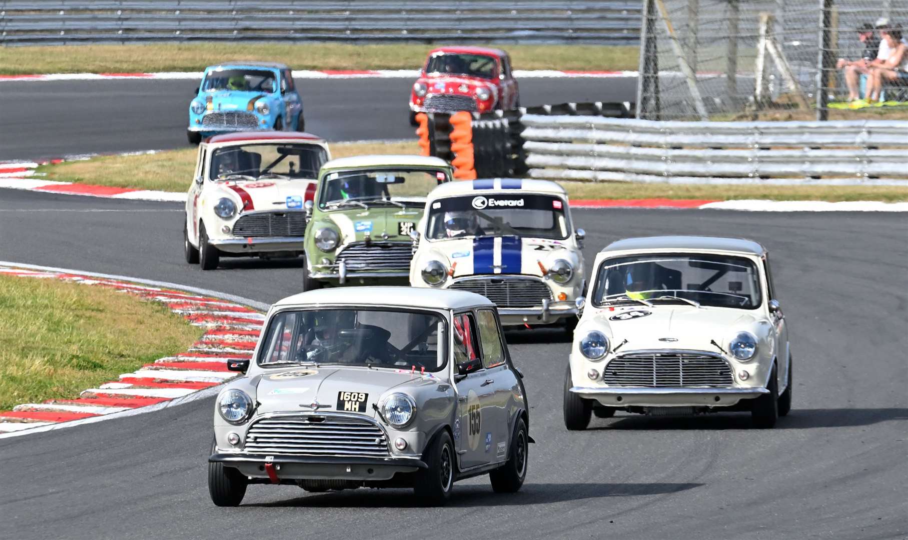 Heathcote led race two of the Sanwa Trophy but was passed on the penultimate lap by Joe Ferguson. Picture: Simon Hildrew