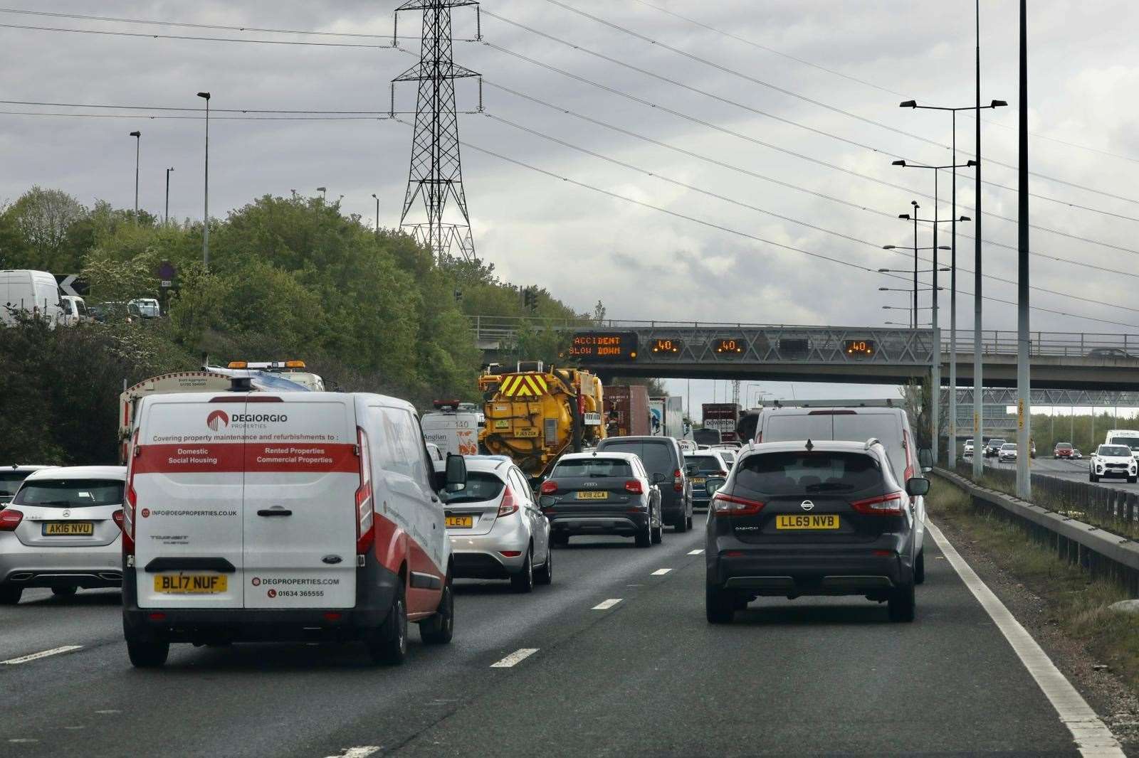 There are delays along the A2 near Gravesend due to a multi-car crash. Photo: UK News and Pictures