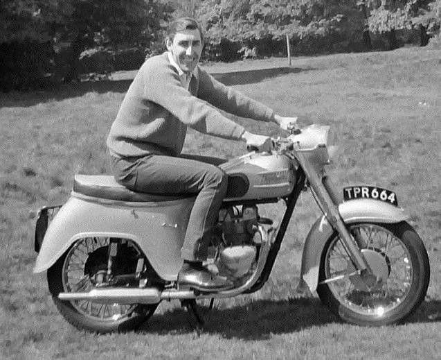 Richard Green on his Triumph 21