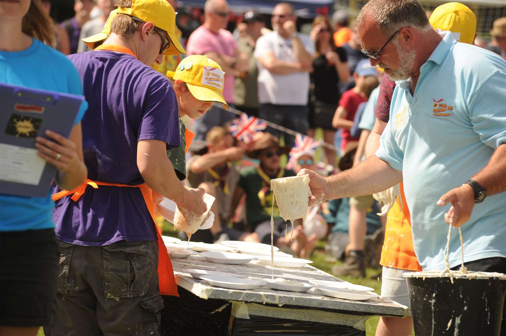 The World Custard Pie Championships 2019. Picture: Steve Crispe