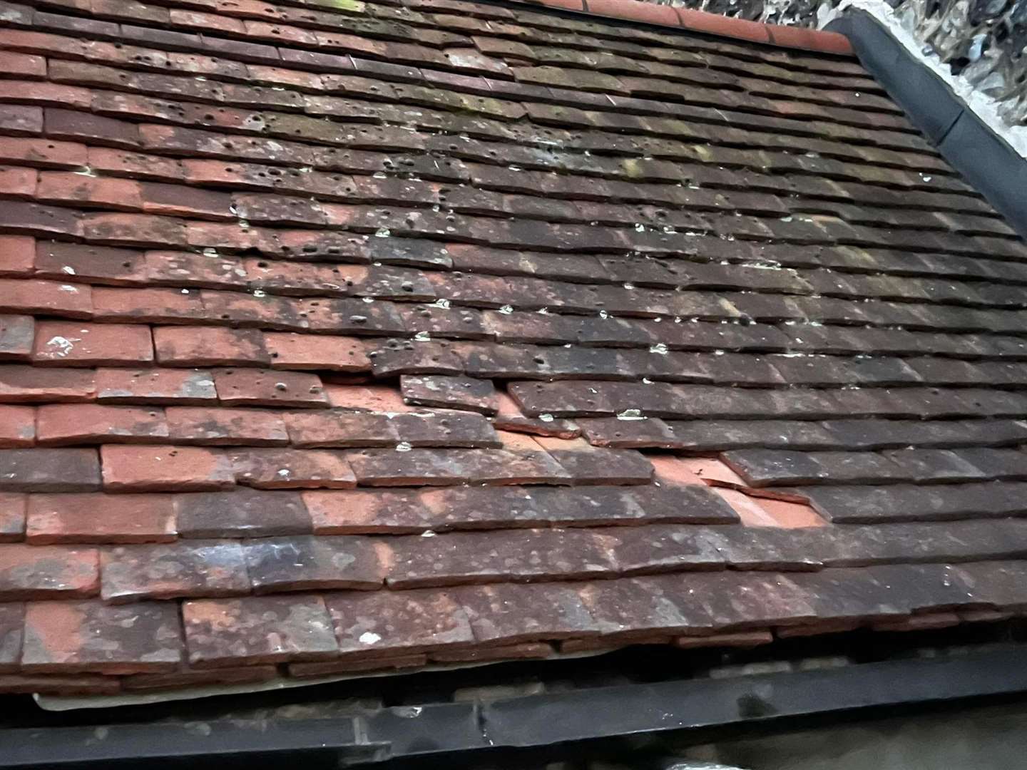 The damaged windows at the Cliffe church (56184182)