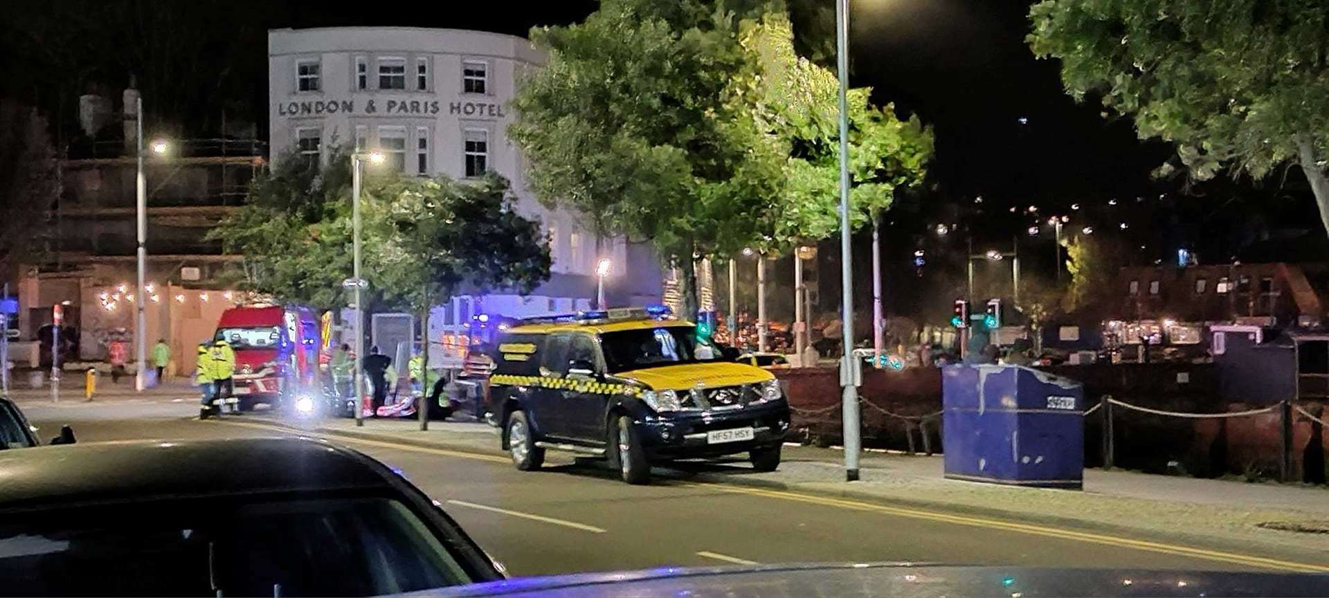 Coastguards and fire crews were called to Folkestone Harbour at about 4pm on Sunday November 24. Picture: Wayne Spillett