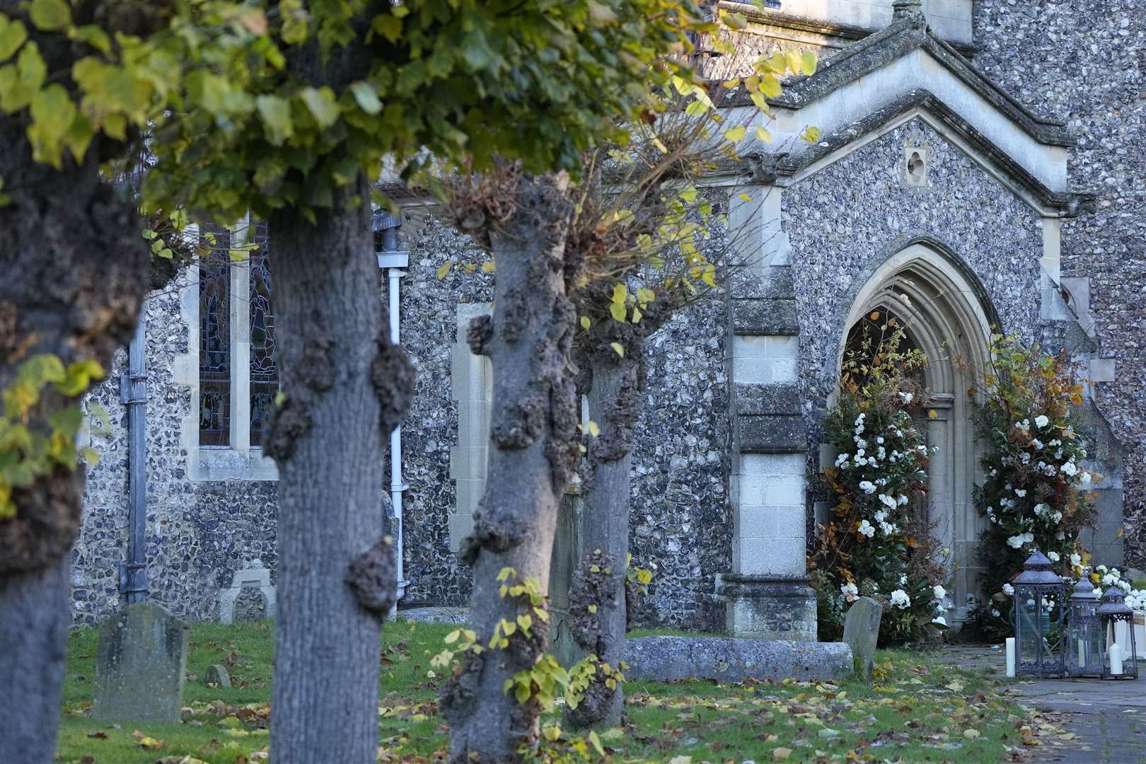 A general view of the church in the Home Counties ahead of the funeral service for One Direction singer Liam Payne (Andrew Matthews/PA)