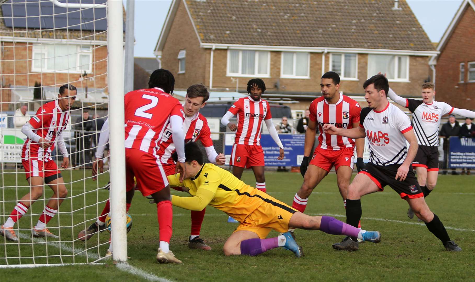 Deal Town and Rusthall in SCEFL Premier Division action. Both could benefit from the new play-off competition. Picture: Paul Willmott