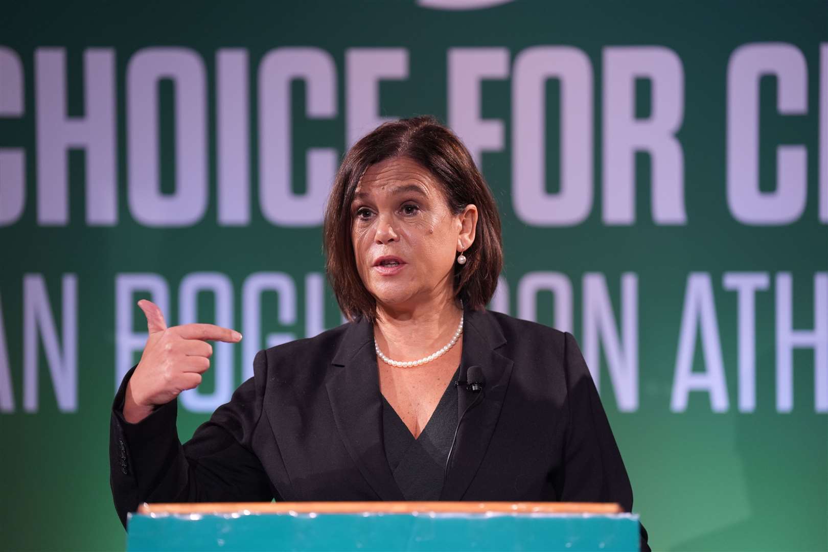 Sinn Fein President Mary Lou McDonald defended the pledge as she launched her party’s manifesto in Dublin (Niall Carson/PA)