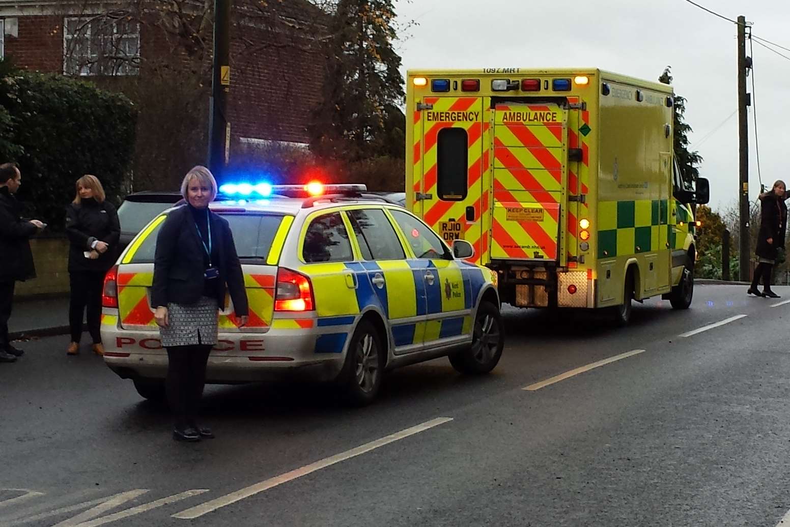 Emergency crews treat boy hit by car near school