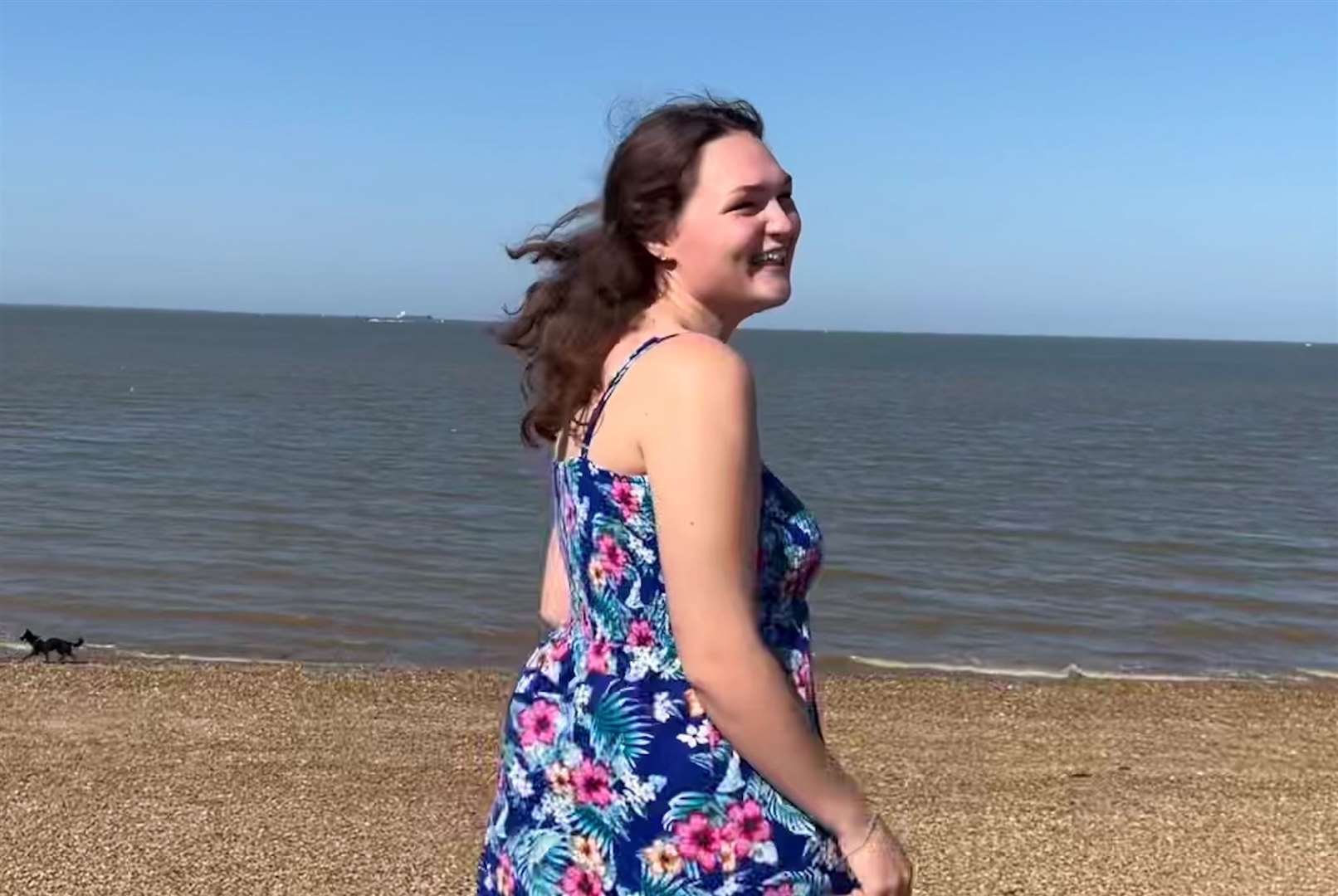 Reporter Megan Carr enjoying the Sheppey seaside at Sheerness Beach