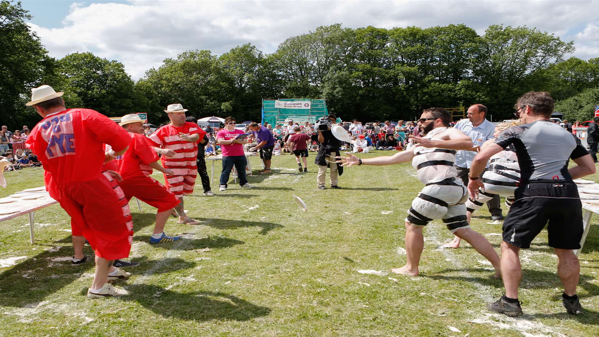 Three Men and a Pie versus In Custard-y. Picture: Matthew Walker