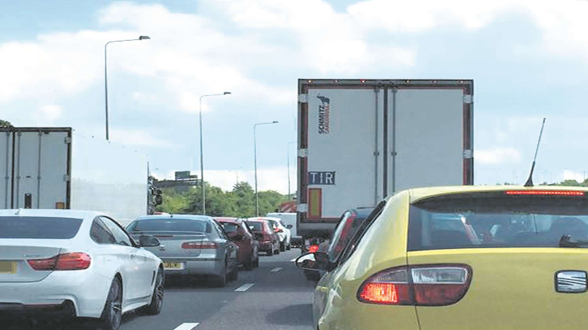 Delays on the M2. Stock image.