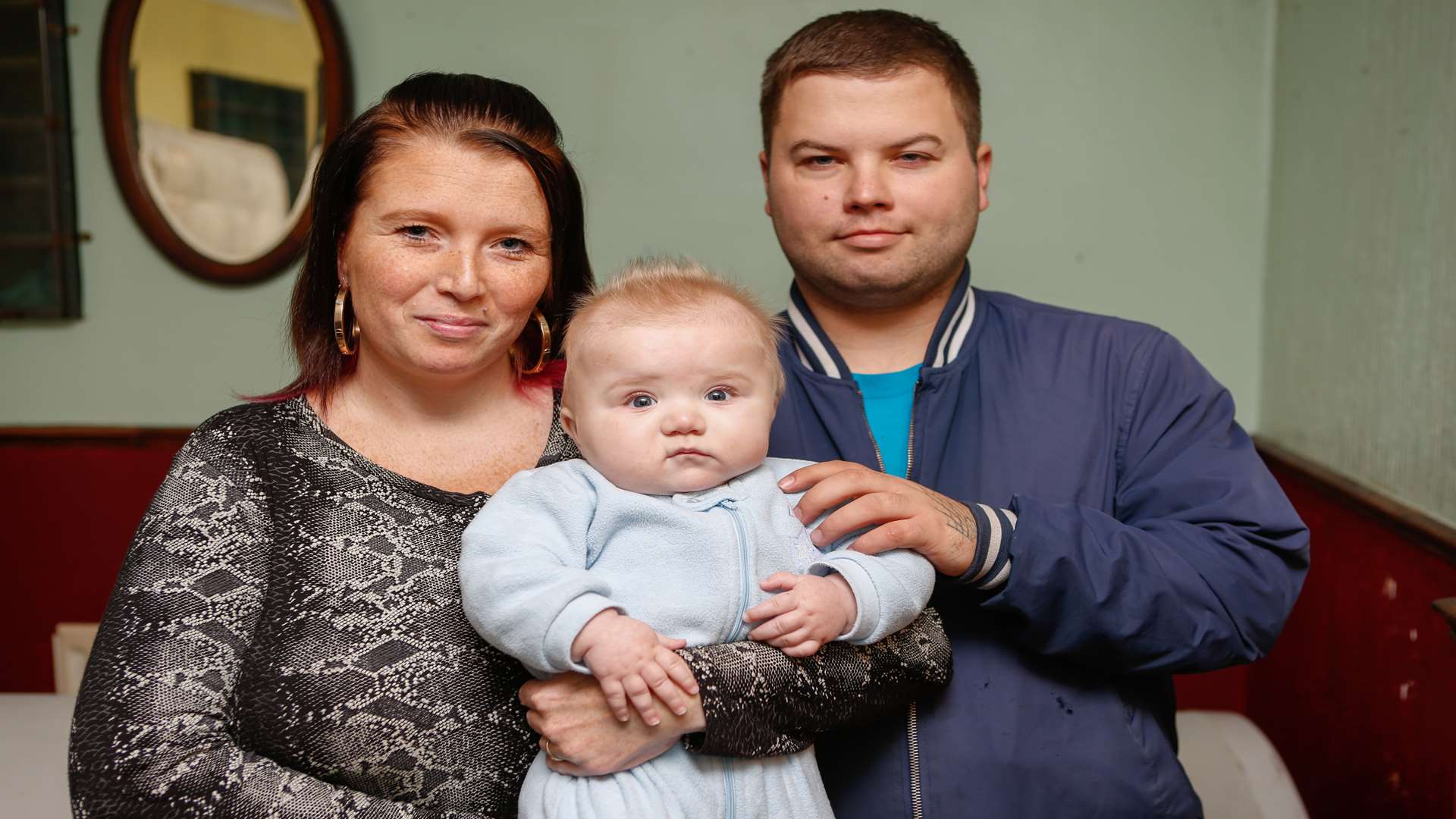 East Malling residents Samantha and Bill Arnold with baby Teddy-James, six months, who was given a life saving operation. The family are now raising money for the hospital that saved their son's life