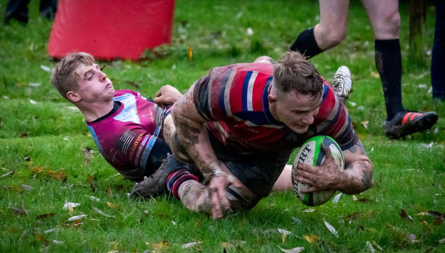 Jack Nay scores for Judds in Saturday’s victory over Wimbledon. Picture: Karl Lincoln