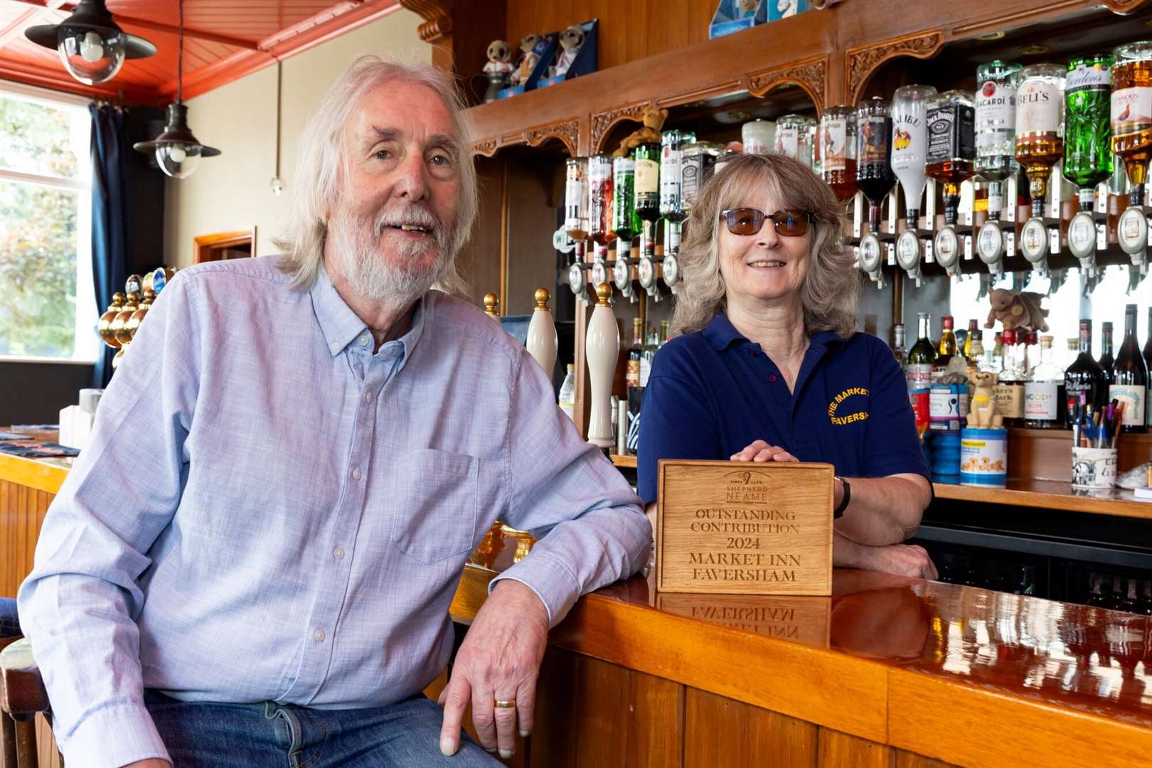 David and Suzanne Pott were presented with an Outstanding Contribution award last month. Picture: Shepherd Neame