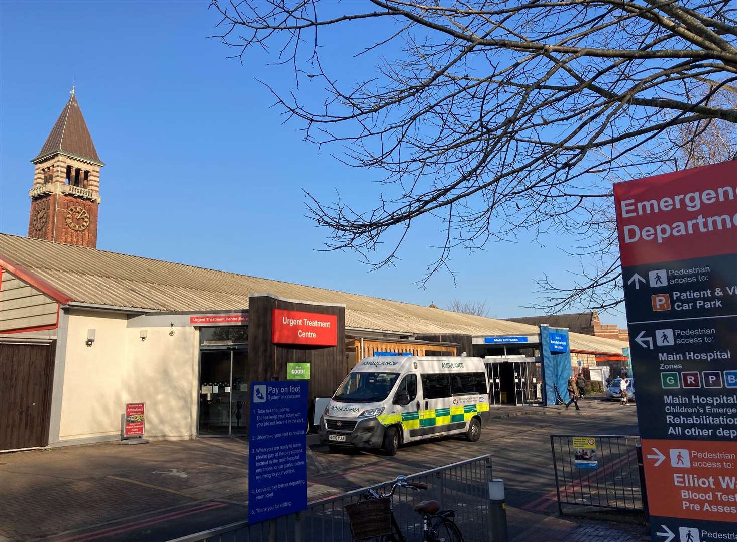 Medway Maritime Hospital in Windmill Road, Gillingham