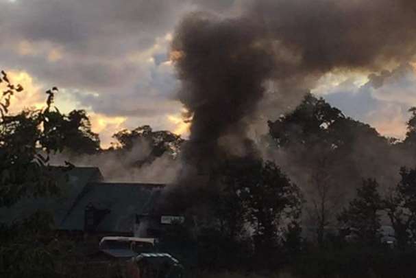 Fire crews were called to Quex Barn. Picture: Scott Vincent