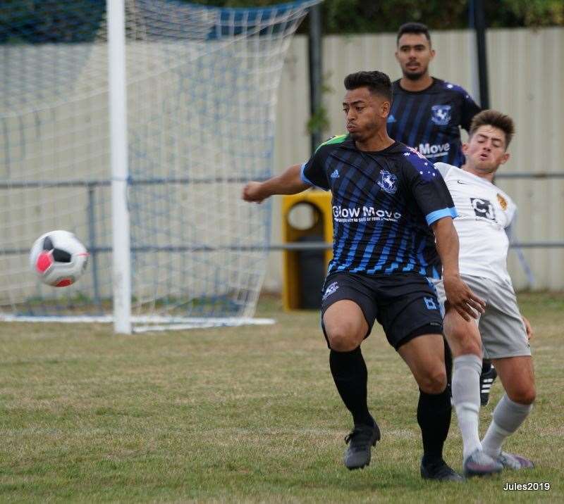 Melqui Silva in action for Gillingham Town Picture: Julie Hoare