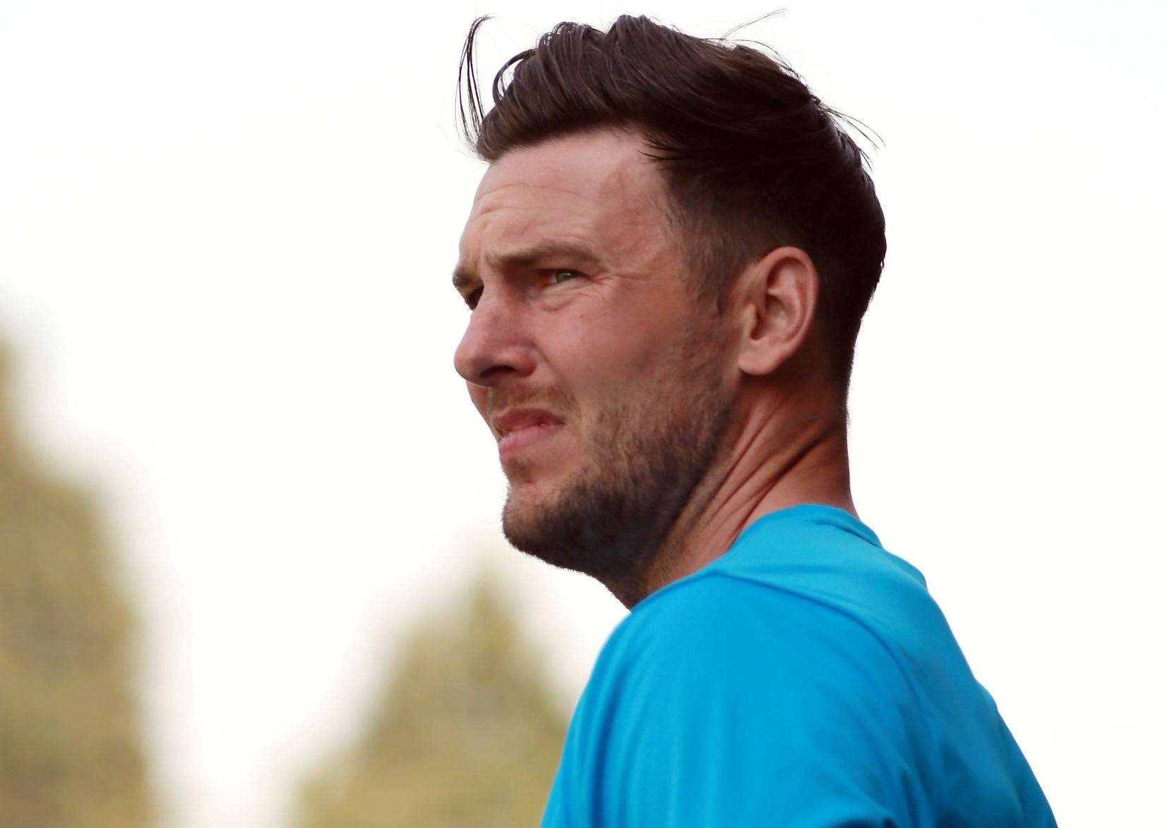 Dartford joint-manager Jamie Coyle watches on against Billericay. Picture: Phil Lee