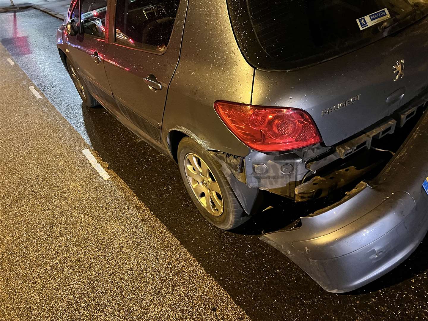 The car was parked to the side of the road. Picture: Daniel Byrne