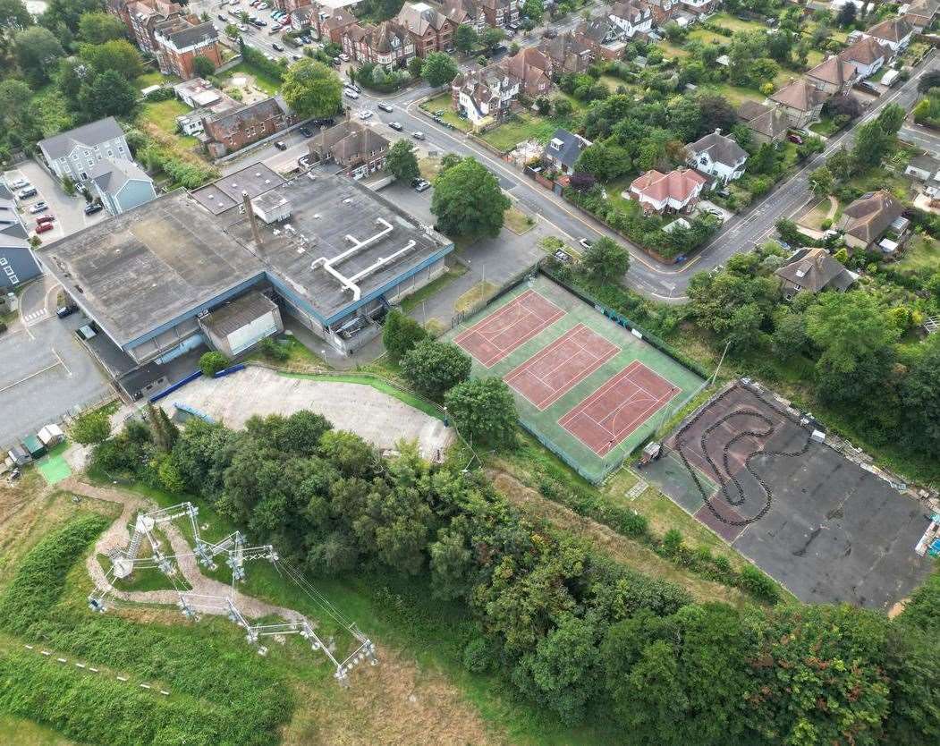 Folkestone Sports Centre was home to a wide variety of facilities, including tennis courts and a ski slope. Picture: Christie & Co