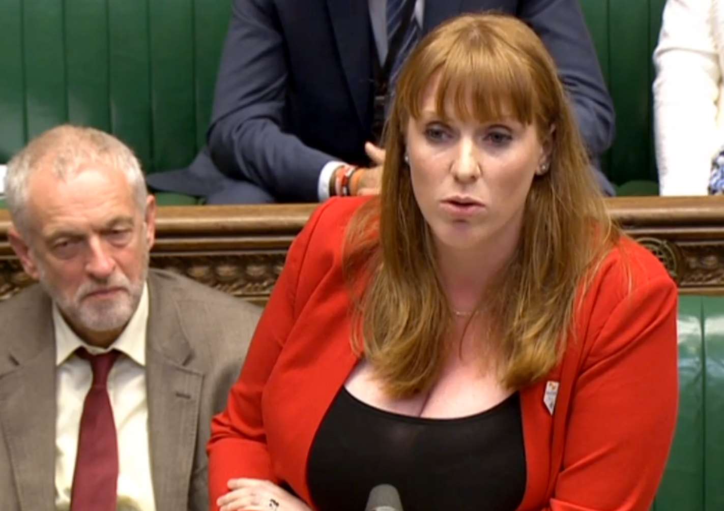 Shadow education secretary Angela Rayner responds to a statement by then education secretary Justine Greening in the House of Commons, London (PA)