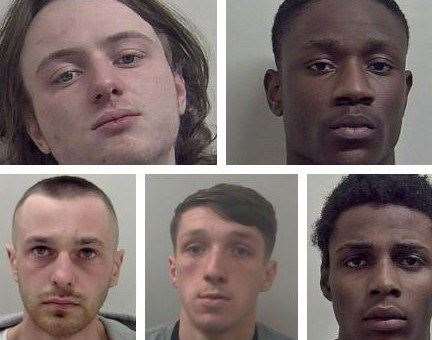 Images (left to right, top row, bottom row) – Ciaran Stewart, Kelvin Amoako, Bartosz Malawski, Nathan Rainforth, Donte Simpson-Palmer. Picture: Kent Police