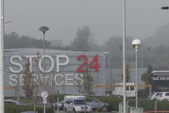 A man was killed in the car park of Stop 24 services