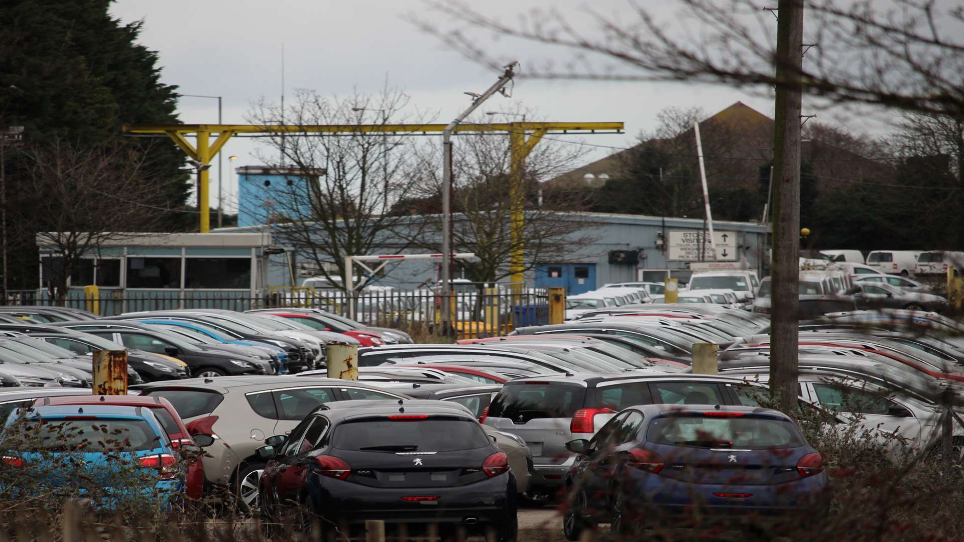 Hundreds of cars are now parked on the site.