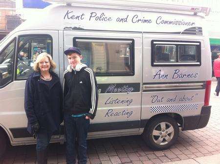 Ann Barnes and George Taylor in Gravesend Town Centre