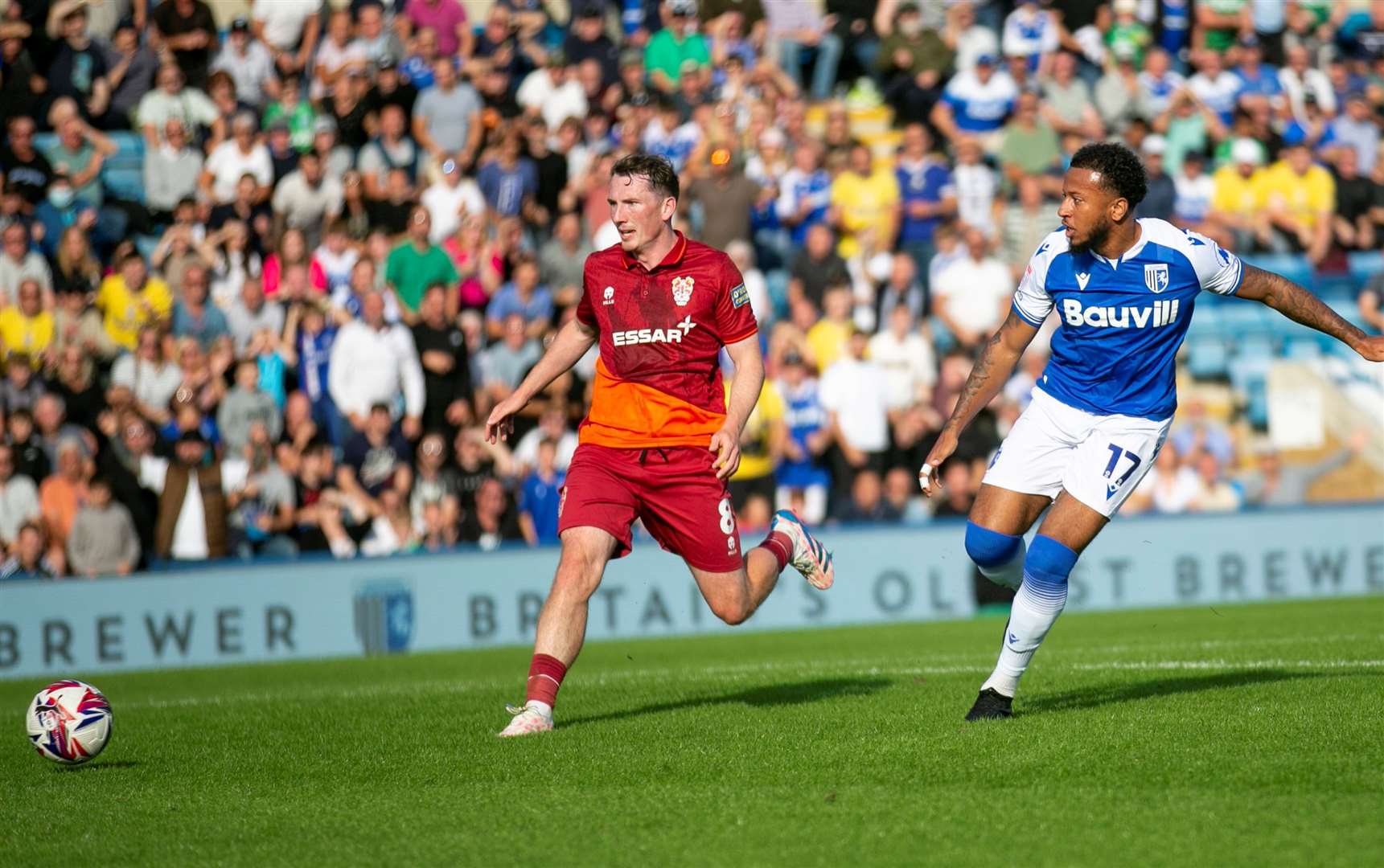 Jayden Clarke opens his account for the Gills in the Football League Picture: @Julian_KPI