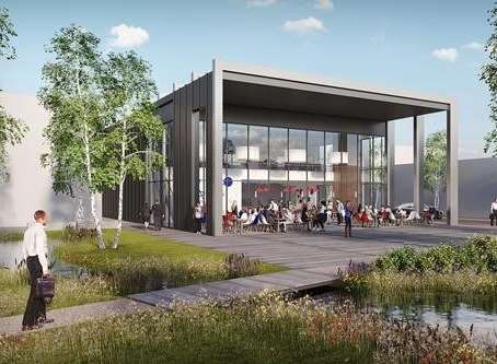 An artist's impression of the HUB at Kent Science Park, Sittingbourne