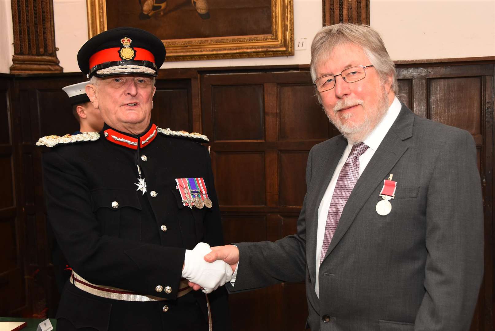 Professor Berkeley Hill is awarded his BEM