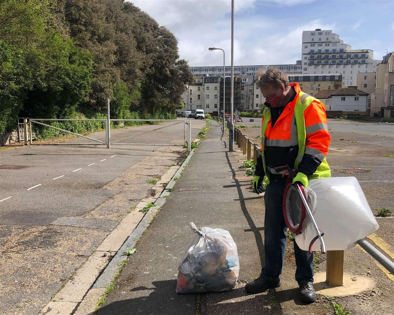 The streets are quieter in Folkestone amid lockdown