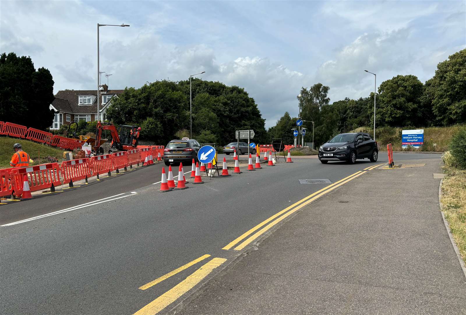 Residents say traffic is already congested near the William Harvey Hospital on the A2070