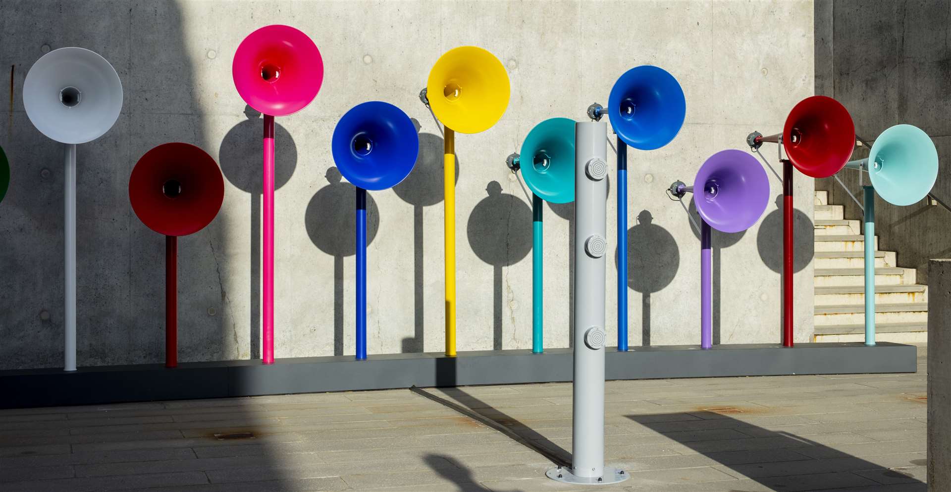 Yuri Suzuki’s The Welcome Chorus. Outside Turner Contemporary. Photograph by David Levene. (19458875)