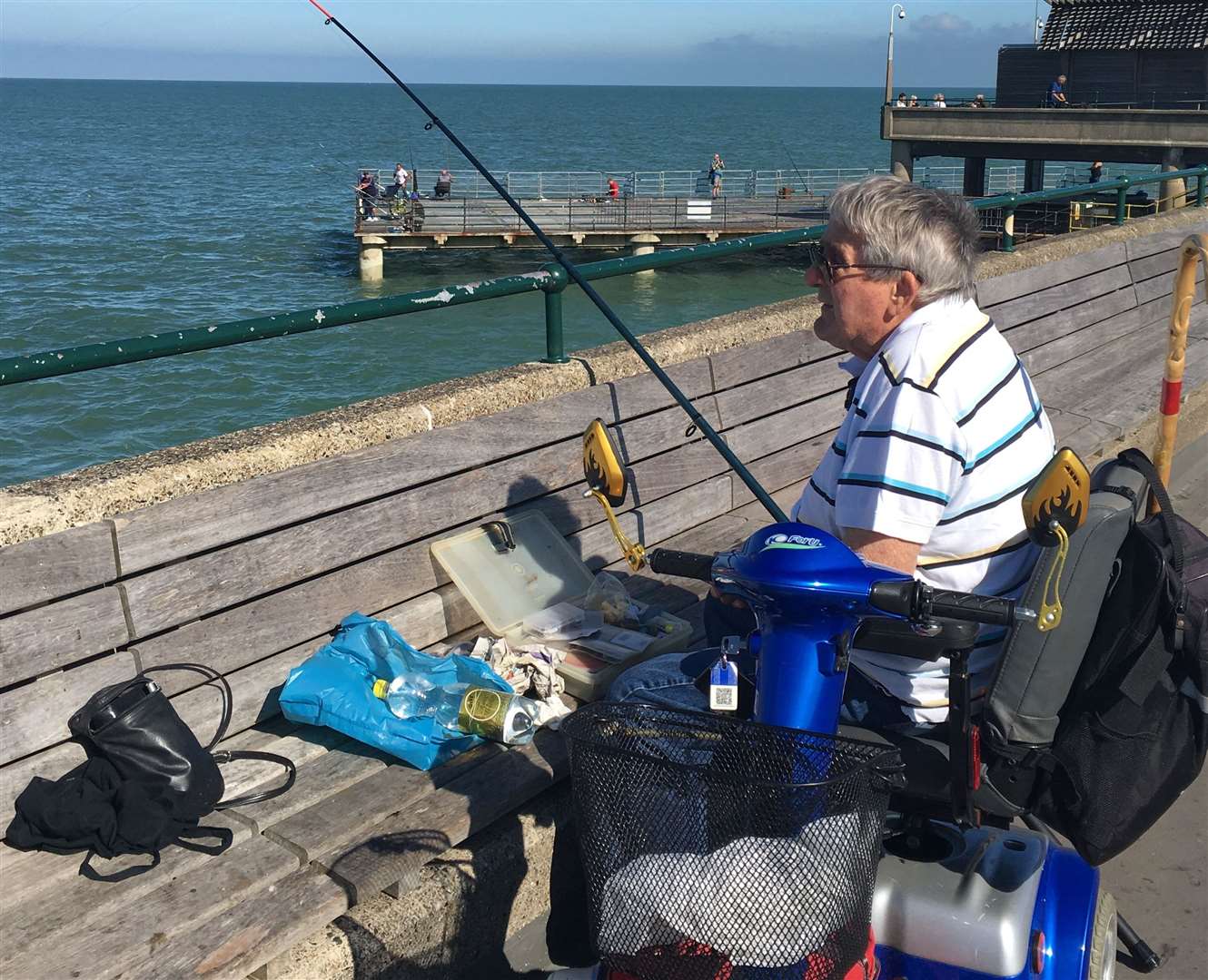 Brian Freshwater uses his scooter to visit the seafront, shops and doctors