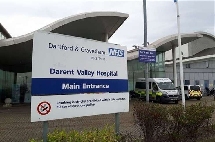 Firefighters are investigating smoke at Darent Valley Hospital in Dartford. Picture: Google Maps