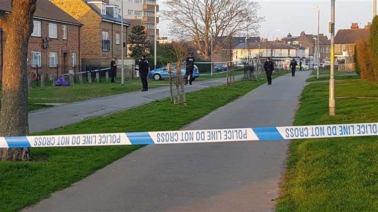 Station Chine had been taped off by police