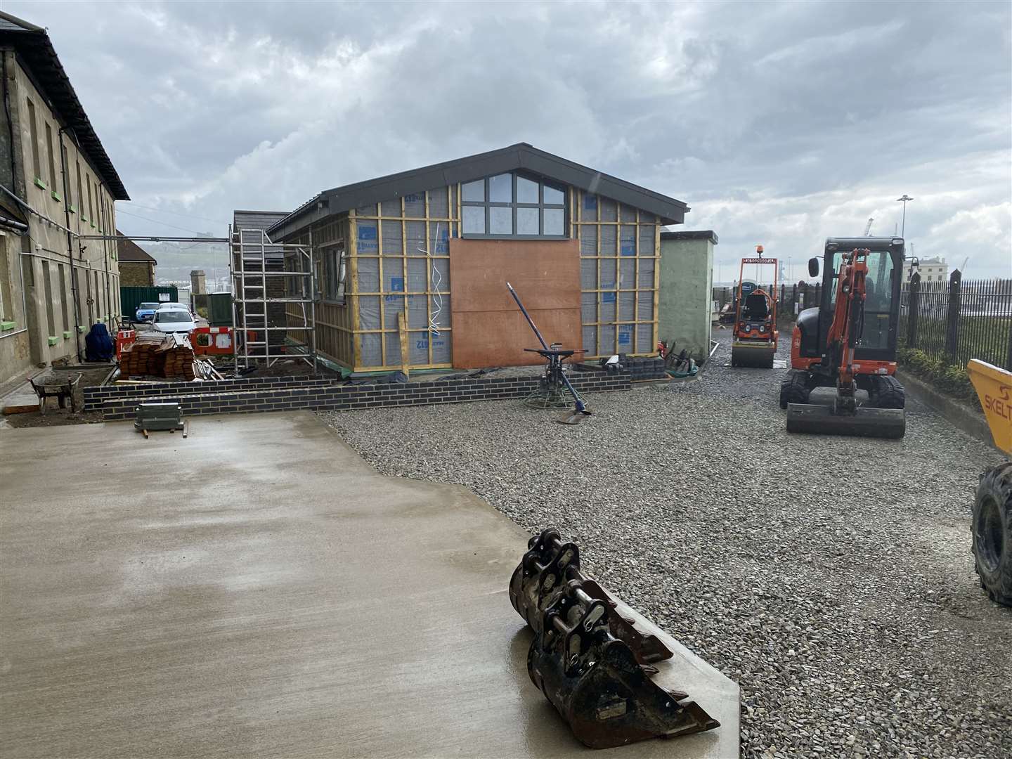 The workshop under construction Picture: Emmaus Dover