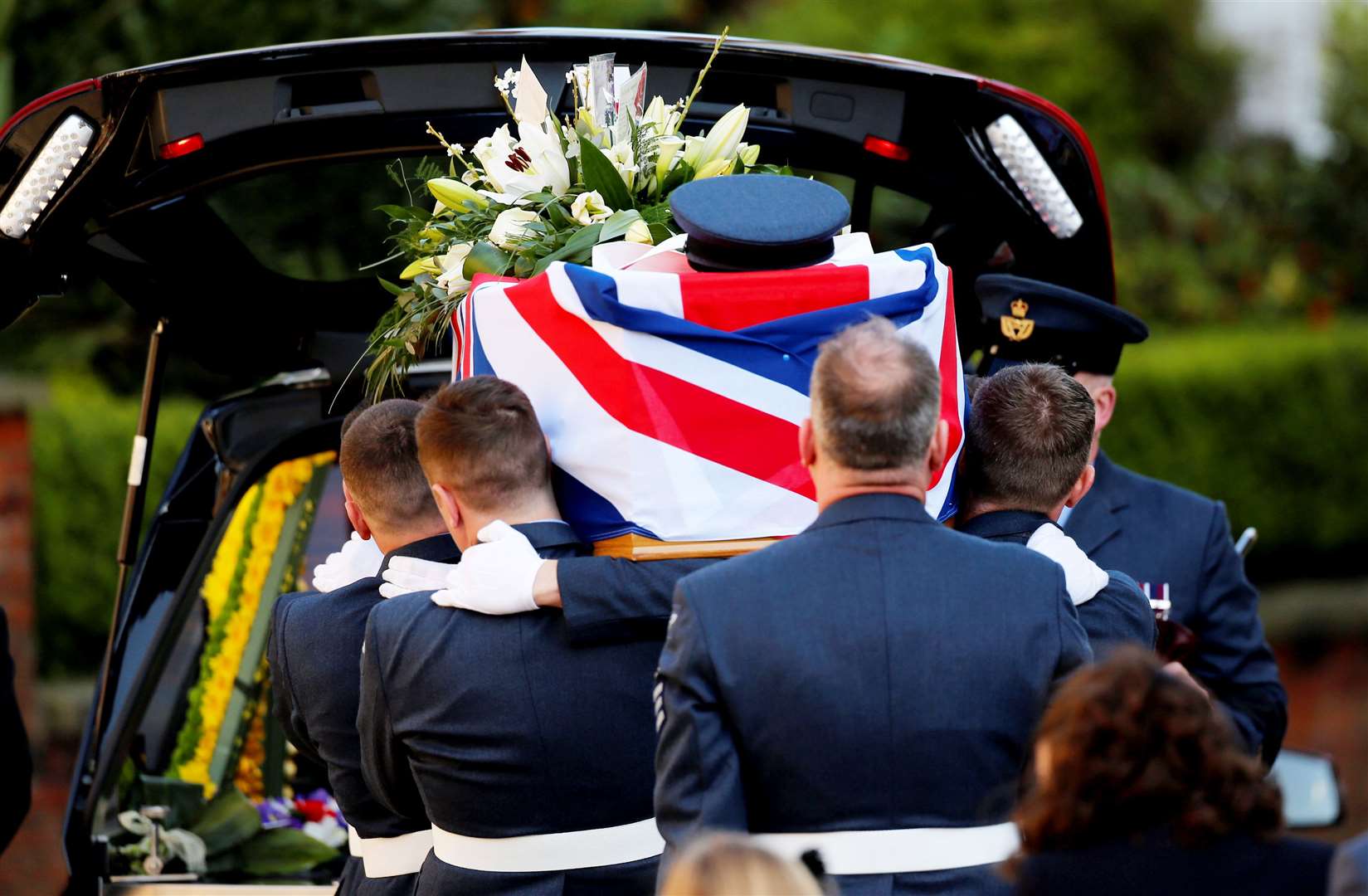 The funeral of Corporal Jonathan Bayliss who died last year