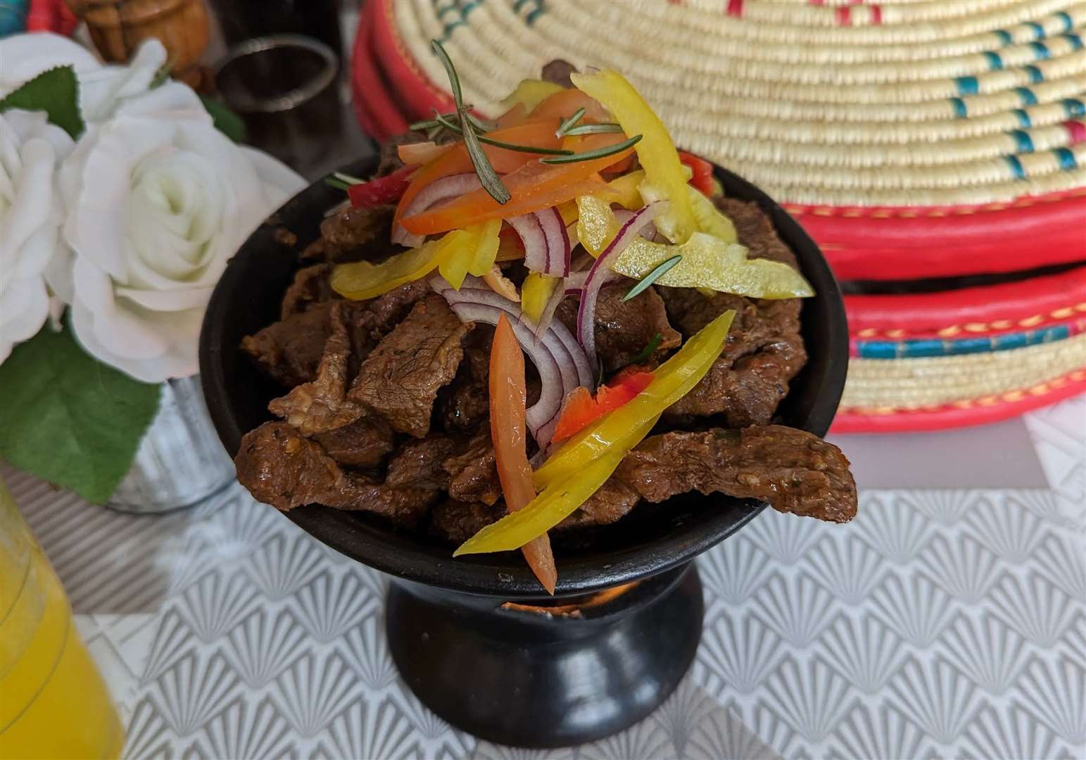 Derek tebsi beef at Chingah Habesha in Canterbury