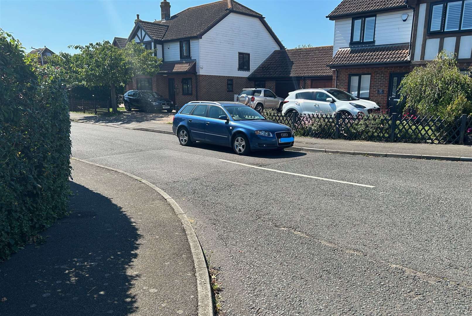 Residents say a hedge causes a "blind spot" when drivers are turning into Wraightsfield Avenue from the A259