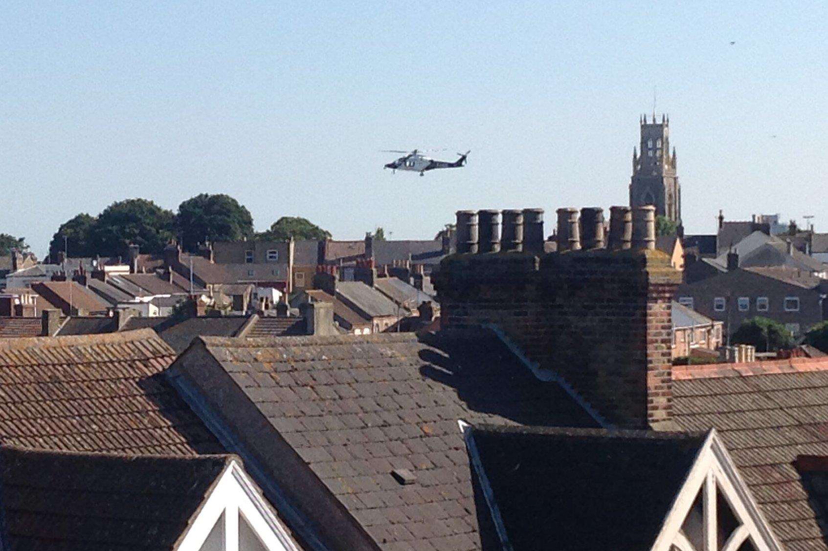 The air ambulance landed in Ramsgate. Picture: Nigel Warner (2802466)