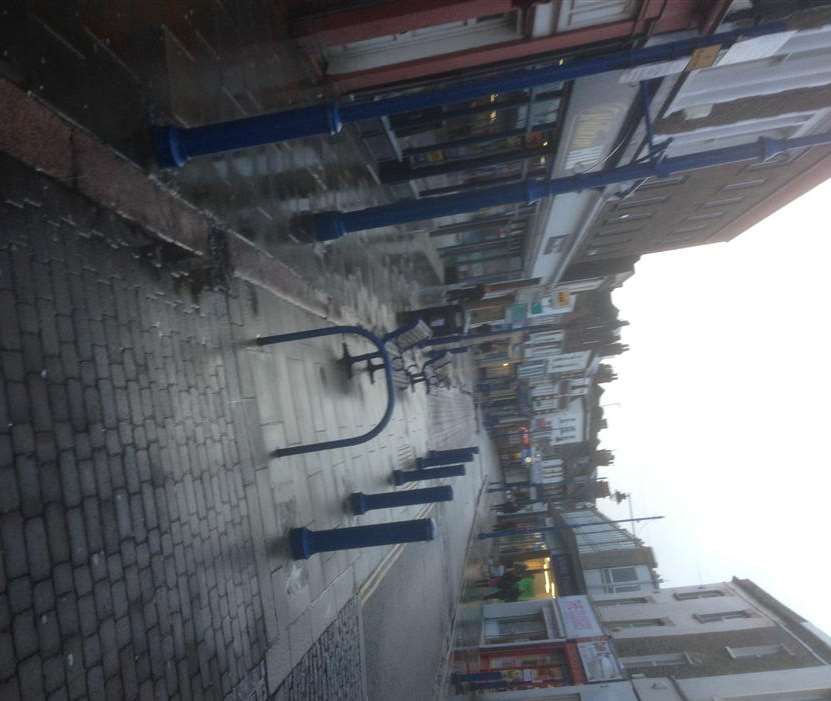 An empty Sheerness High Street