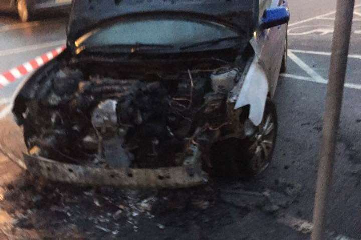 The aftermath of the fire at Tesco in Ashford. Pic from Jessica Davies