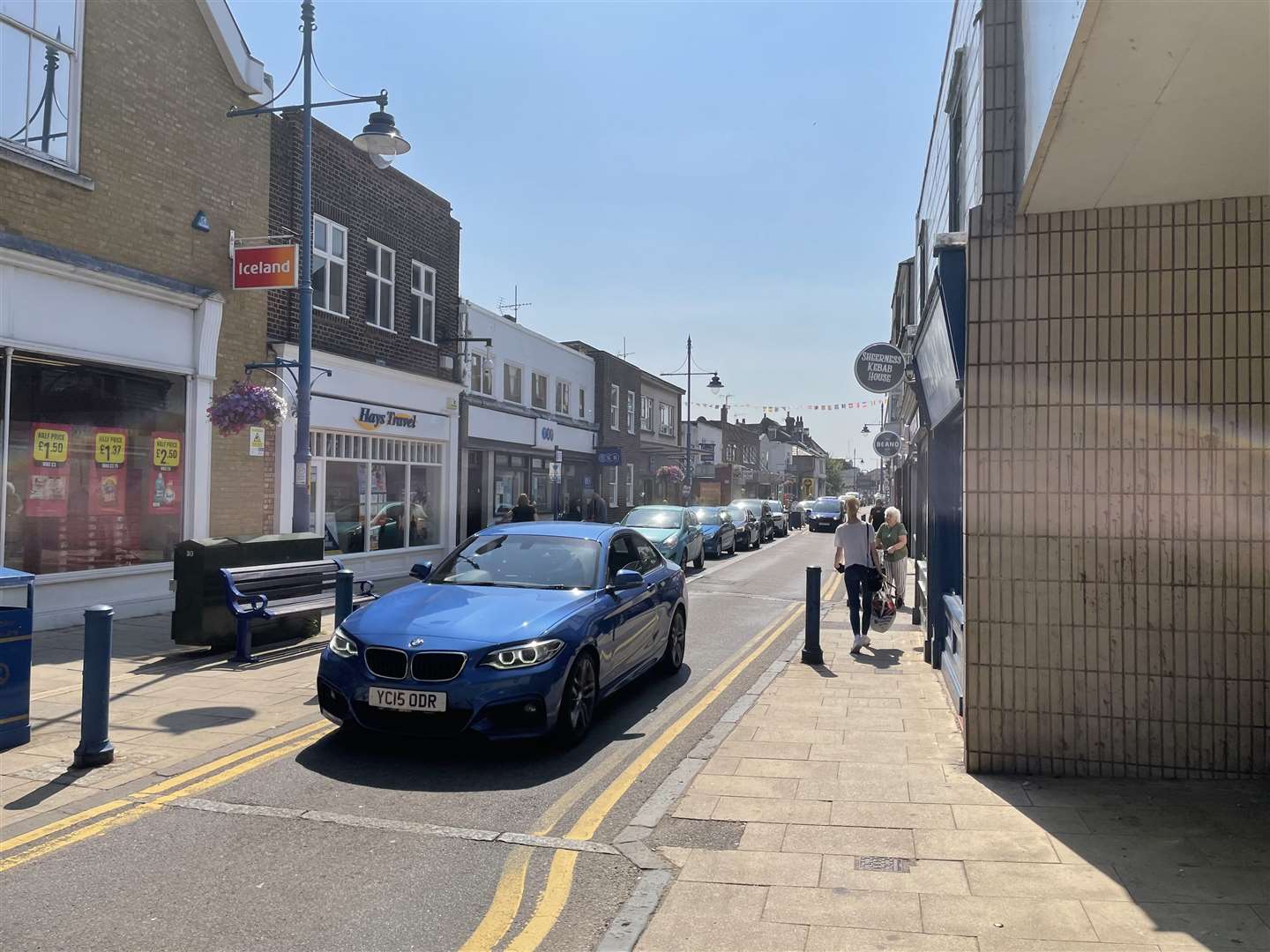 Cars are back as Sheerness High Street reopens on "Freedom Day"