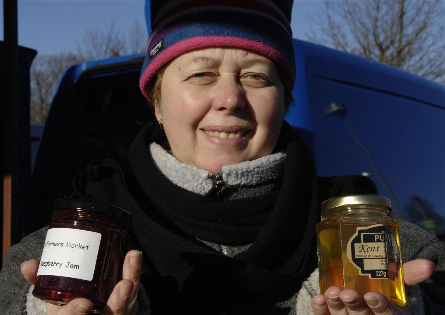 The Farmers Market at Hempsted Valley Shopping CentreSandra Woodfall, organiser of the farmers market with her jam and honey that she sellsPicture: Ruth Cuerden